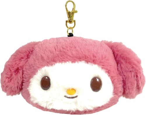 Sanrio Character My Melody Face Pass Case Plush Card Case Pouch New JP - Bild 2 von 12