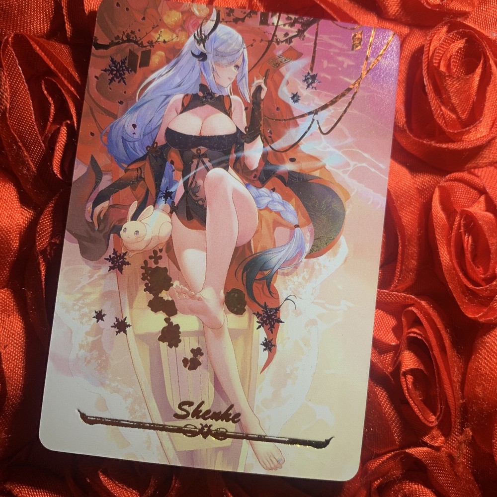 SHENHE GENSHIN IMPACT Goddess Story Anime Foil Double Side Card