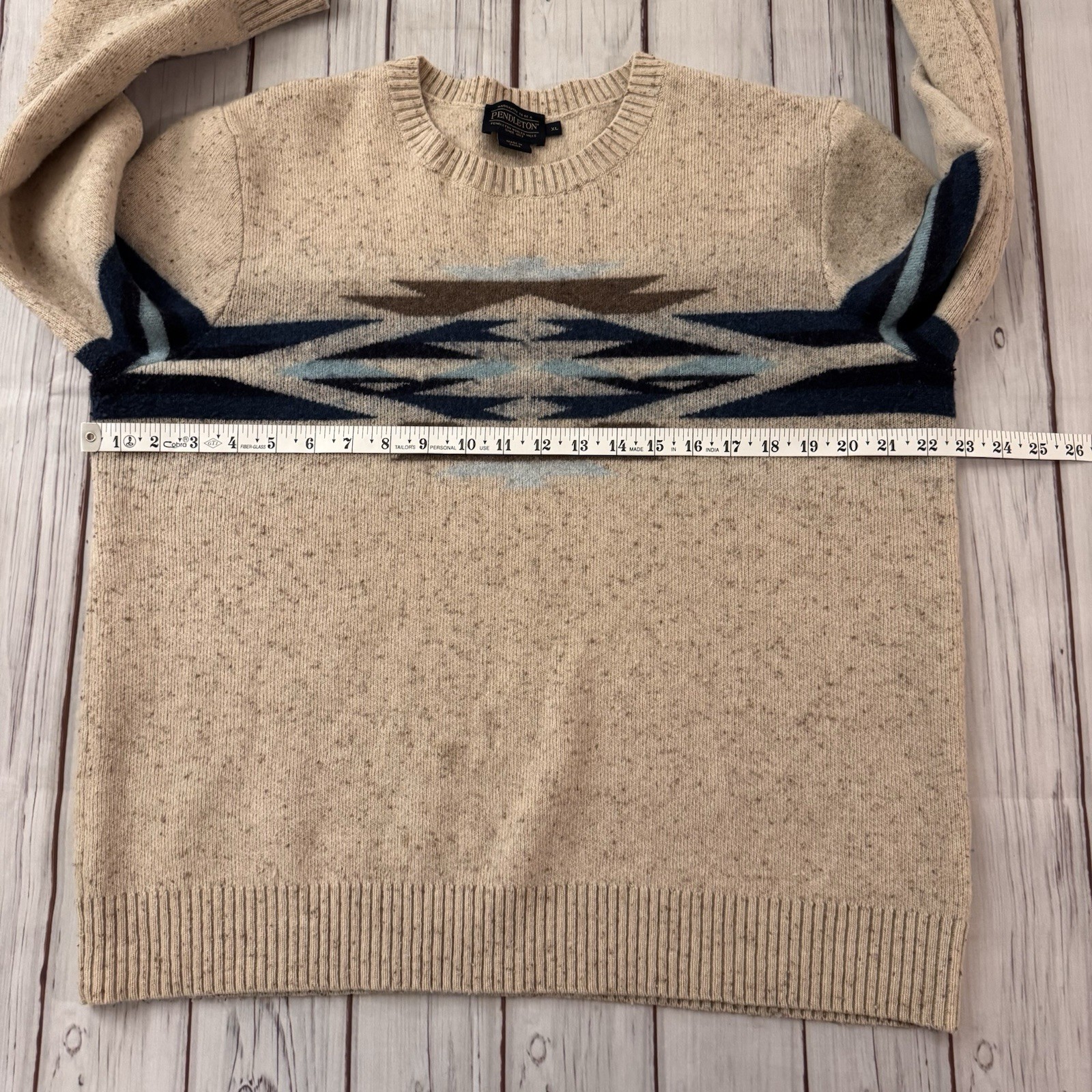 Pendleton Sweater XL Wool Blend Southwestern Azte… - image 8