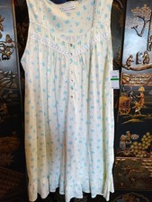 Nwt 64 Eileen West YELLOW CHAMOMILE SKY 100 Cotton Knit 38" Short Nightgown L