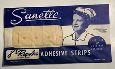 Sanette Adhesive Strips  Aka Bandaid Nurse Lady Vintage Envelope Holder