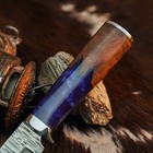 9.0 inch D2 Tactical Knife Half Tang Resin Handle Fixed Blade Leather Sheath — photo 3