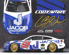 2025 CODY WARE "2ND VER JACOB COMPANIES DIFFERENT SPONSORS " #51 NASCAR POSTCARD