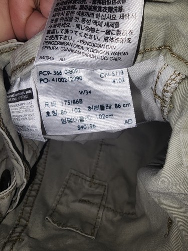 Levis Mens Cargo Shorts 34 Casual Utility White Tag Flat Front Khaki Y2K Chino - Picture 8 of 10