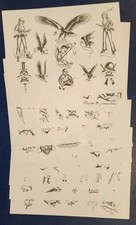 Ralph Johnstone 10 Page Vintage Flash Set Prints. Northwest Tattoo Museum