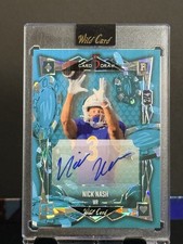 Nick Nash 2025 Wild Card 5 Card Draw Auto Blue Mojo SP Rookie WR. rookie card picture