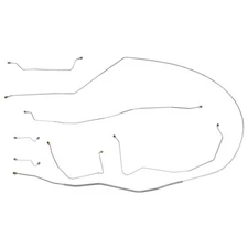 1957 Chevrolet Bel Air Complete Man Drum Brake Line Set Kit Dual Exhaust OE