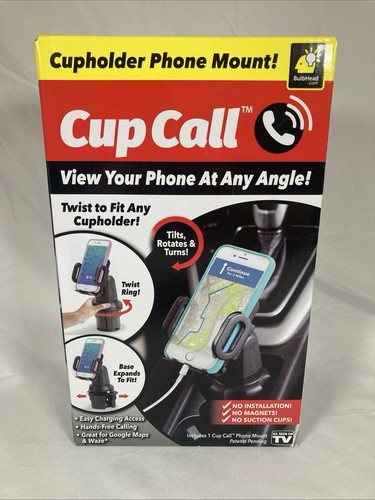 BulbHead Cup Call Hands-Free Vehicle Cell Phone Mount Adjustable Universal New