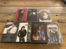 Michael Jackson 7 cassette LOT Thriller Bad Dangerous History Book 1 Janet nati
