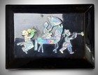 Vintage Korean Mother Of Pearl Inlaid Lacquered Box
