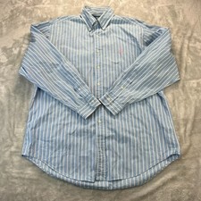 Polo Ralph Lauren Yarmouth Pinpoint Oxford Shirt Mens 16 34/35 Blue Striped