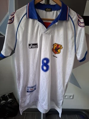 ASICS Maillot Japon JFA manches courtes Nakata n°8 blanc bleu rouge - Photo 1/4