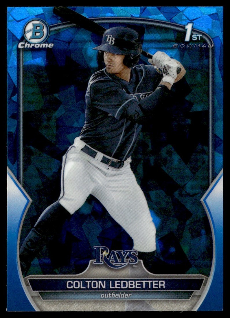 2023 Bowman Chrome Prospects Sapphire Colton Ledbetter RC Tampa Bay Rays #BDC-34