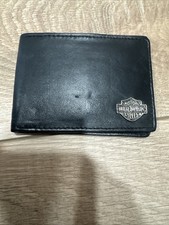 Harley Davidson Credit Card/ License Holder with Emblem Black Leather Wallet New