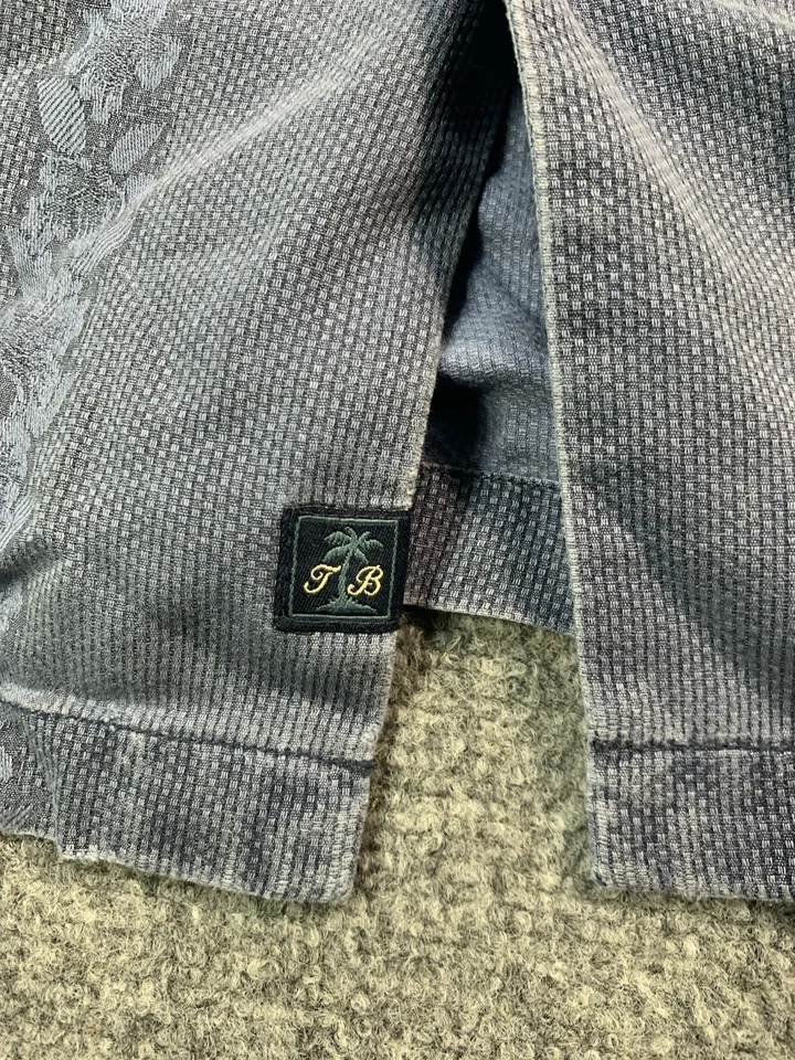 Tommy Bahama Shirt Mens XL/TG Blue Floral Short Sleeve Outdoor Silk - Image 4 of 4