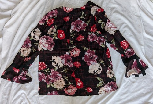 Liz Claiborne Damen Blumen Karriere Bluse Größe Large - Bild 2 von 4