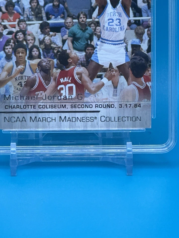 2014-15 Upper Deck NCAA March Madness Collection Michael Jordan #MJ-3 PSA 8 HOF - Image 2 of 3