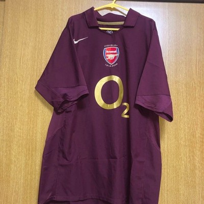 古着 XL 05-06 ハイバリー アンリ Henry 14 Arsenal 2005 06 M Highbury Football Shirt Jersey