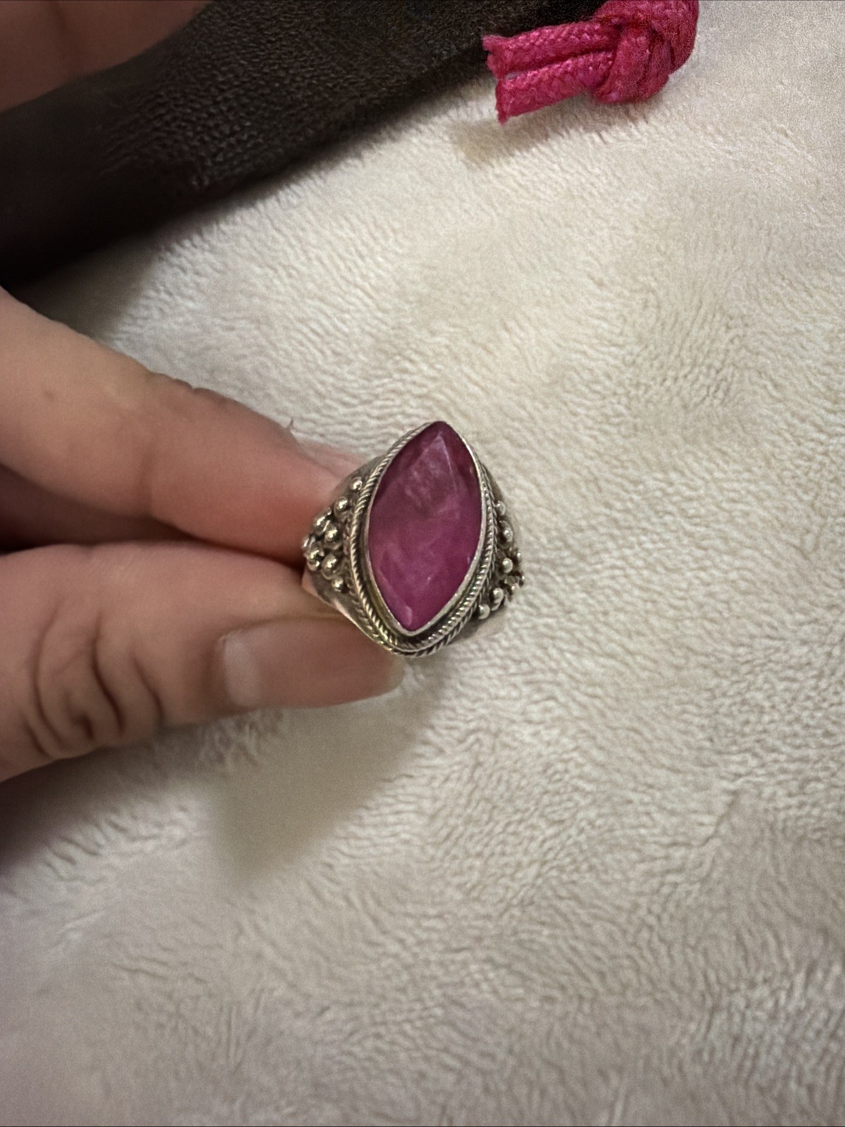 sterling silver ring  Lab Created - image 1