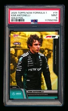 2025 Topps Now F1 #14 Kimi Antonelli RC Gold Foil #45/50 PSA 9