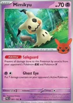 Pokemon Mimikyu (Pumpkin Promo) (97pp/301) Paldea Evolved NM HOLO