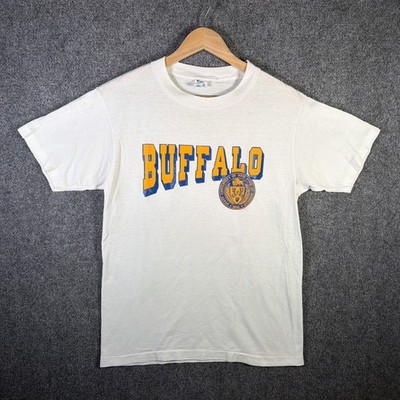 Vintage University At Buffalo Shirt Large White 80s Champion College Faded USA