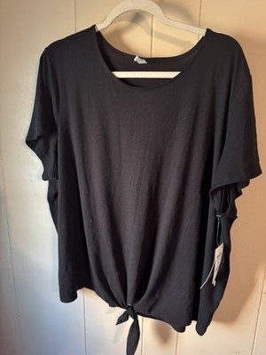 Ideology Womens Blouse Size 3x Black
