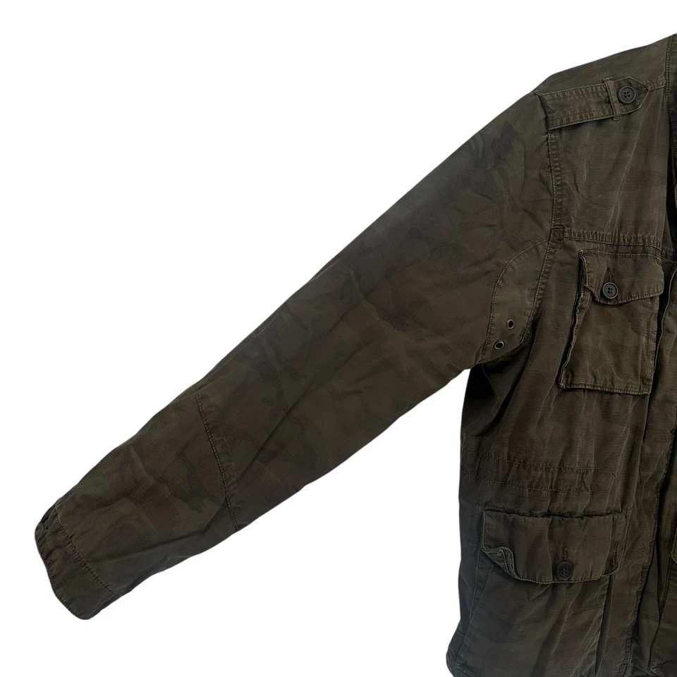 Lucky Brand Jacket Mens XL Camo Utility Military Style Field Coat Rip Stop Y2K - Image 2 of 4