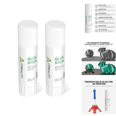 PVP 3D Printer Glue Sticks Pack of 2 Non-Toxic Bed Adhesive for Smooth Printing
