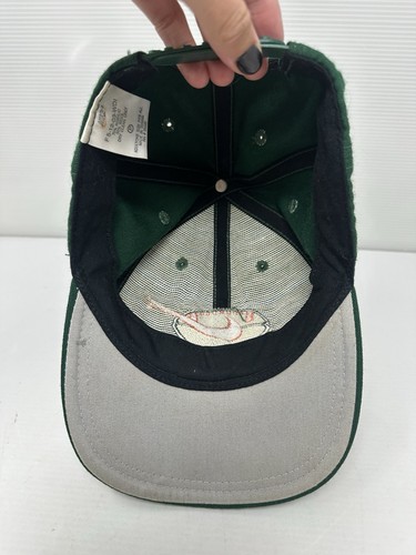 Vintage 90s Miami Hurricanes Nike Team Sports Football SnapBack Hat Cap Rare - Picture 8 of 9
