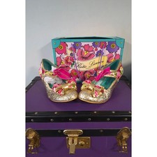 Irregular Choice Apple Splice floral and glitter heels UK size 7.5