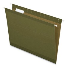 Pendaflex RCY415215SGR 1/5-Cut Tabs Letter Hanging File Folders - GN 25/BX New