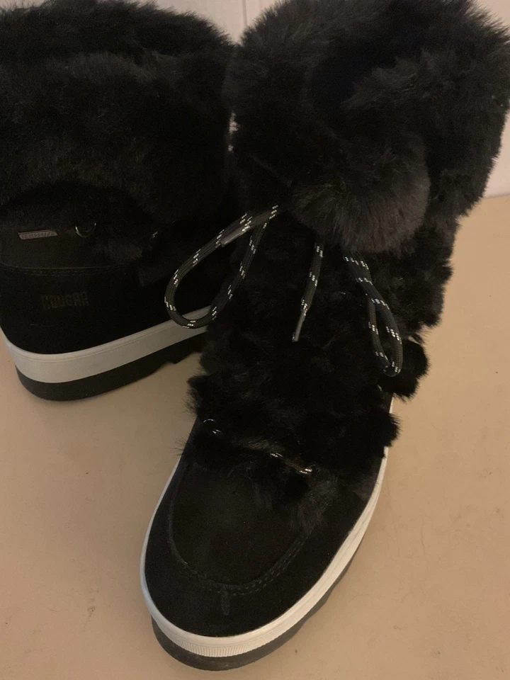 Женские водонепроницаемые сапоги Cougar из черной замши с мехом размер 11 евро 42,5 - Изображение 3 из 4