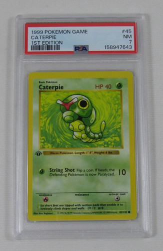 Caterpie (1st Edition) graded PSA 7 for sale on eBay