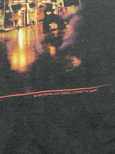 Vintage 1999 Metallica Giant S&M Tour Band Tee T shirt Grail Men’s XL Black 90’s, Size XL, $100 - Photo 3