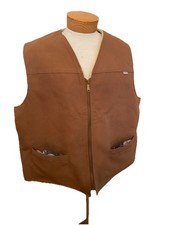 Vintage 80s 90's Carhartt Sherpa Lined Duck Vest USA Union Mens XXL long 6SVT