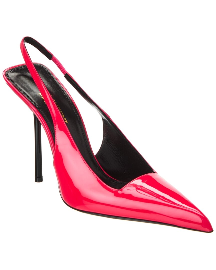 Saint Laurent Kiss 105 Patent Slingback Pump Donna Rosa 36
