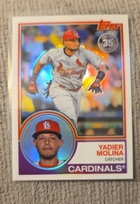 2018 Topps Silver Pack 1983 Topps Design Chrome Series 2 Yadier Molina Refractor