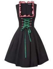 Scarlet Darkness Goth Corsette Dirndl Dress German Bavarian