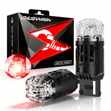 Red 7444 7443 LED Front Turn Signal Blinker Light Bulbs No Hyper Flash