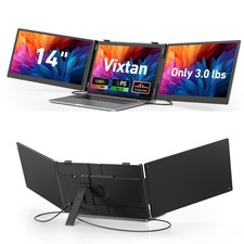 14" Triple Laptop Screen Extender, 3.0 lbs Lightweight FHD IPS Portable Monit...
