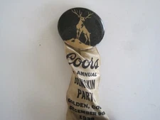 Coors 7th Annual Buckskin Party Pin Back & Ribbon Golden Colorado 1939