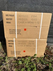 MRE U.S. Military Ready to Eat Meals Case A & B 24 Meals FREE SHIP