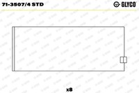 NEU - Glyco 71-3507/4STD Pleuellager FüR Saab