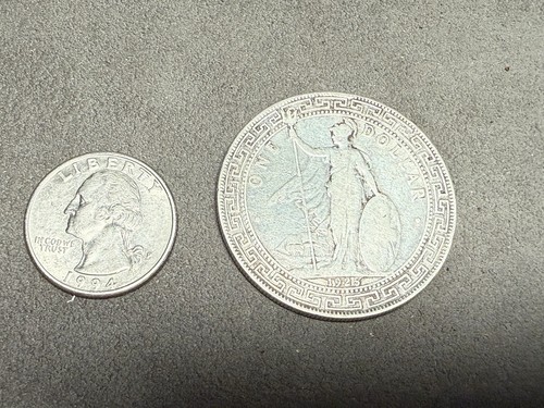1925 British Trade Dollar One Great Britain Hong Kong $1 Large Coin Foreign - Picture 2 of 5