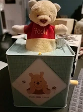 Vintage Kids Preferred Disney Winnie The Pooh Jack in The Box Musical Toy Babies