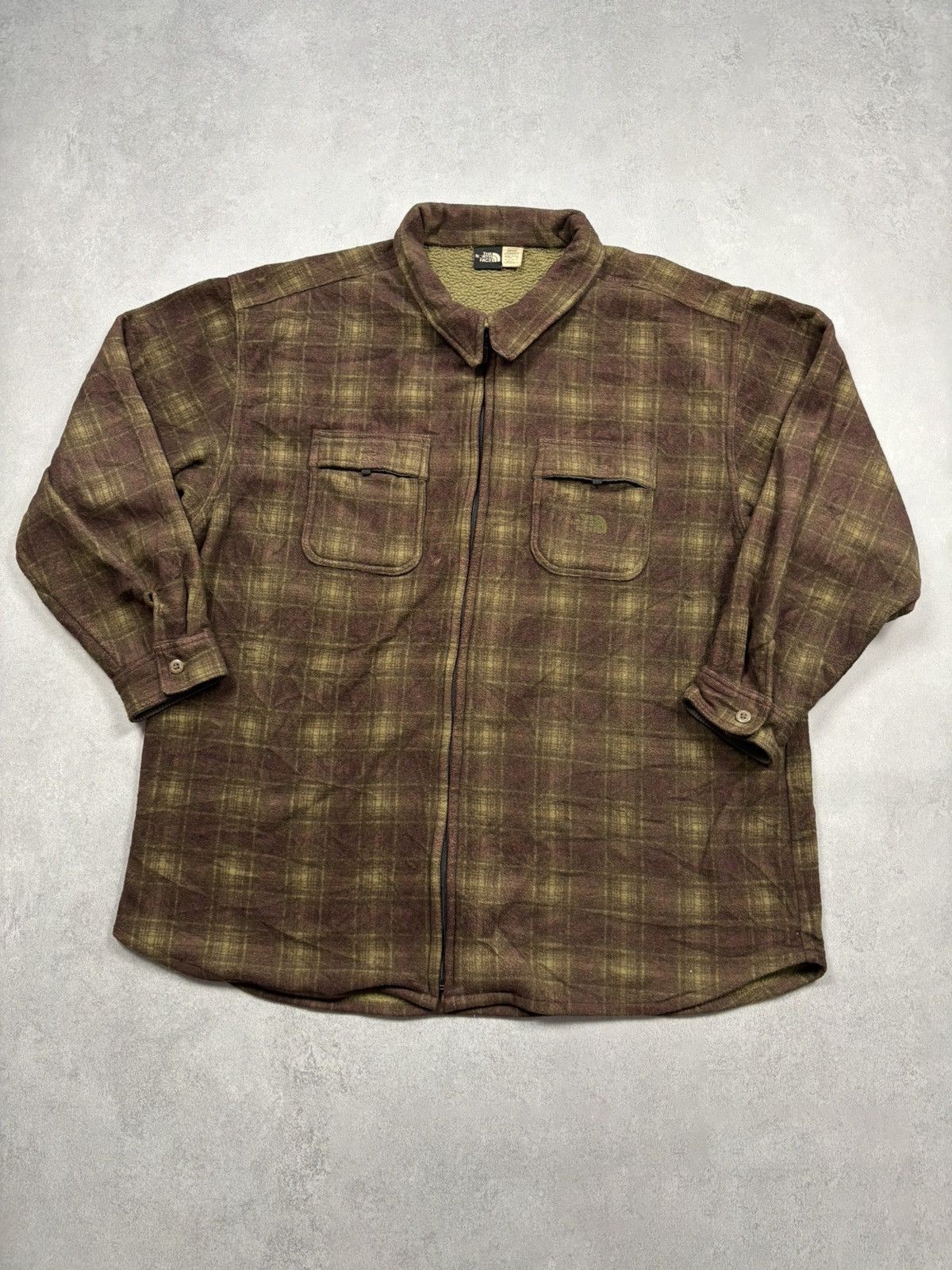 Vintage 90s The North Face Plaid Fleece Lined