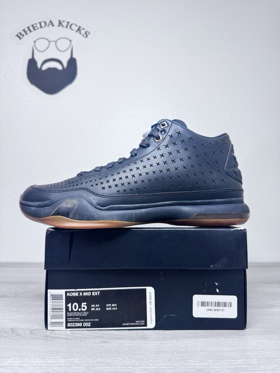 Size 10 - Nike Kobe 10 EXT Mid Black Gum for sale online | eBay