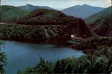 Lake and Dam Negovanu Resita Romania vintage postcard u711