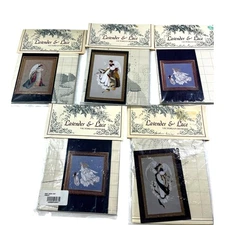 Lot of 5 NEW Lavender & Lace Victorian Designs Angel Cross Stitch Patterns